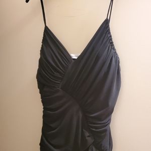 Long black jersey stretch dress